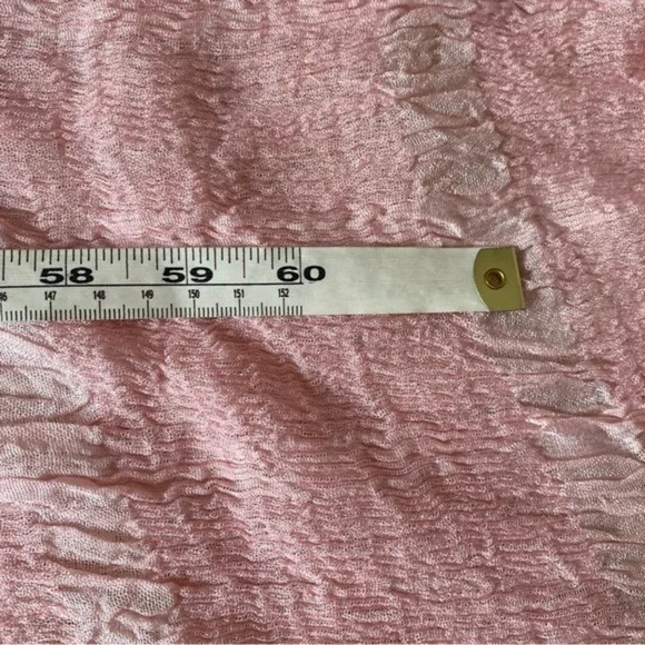 Vintage Christopher Fischer Luxury Designer Pastel Pink Silk Cashmere Sc…